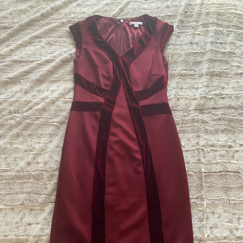 Midi Sheath w/ velvet lines on it. Holiday perfect
